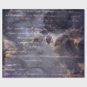 Papier Cadeau Gothique Grunge Indigo