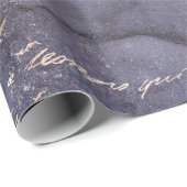 Papier Cadeau Gothique Grunge Indigo (Coin rond)