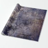 Papier Cadeau Gothique Grunge Indigo (Déroulé)