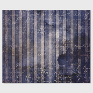 Papier Cadeau Gothique Grunge Indigo