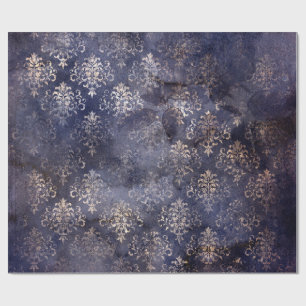 Papier Cadeau Gothique Grunge Indigo