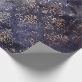 Papier Cadeau Gothique Grunge Indigo (Coin)