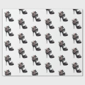 Papier Cadeau Gothique Vogue | Muet Pastel Rose de la mode Stile (Plat)