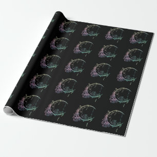 Papier Cadeau Gothique Wicca Crescent Pastel Goth Moon