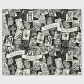Papier Cadeau Gothique Witchcraft Cartes de Tarot Victorian Goth (Plat)