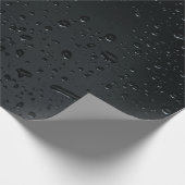 Papier Cadeau gouttes d'eau sur la fenêtre noire (Coin)
