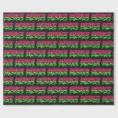 Papier Cadeau Grace prénom nom Graffiti rouge vert (Plat)