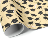 Papier Cadeau Grad Casquette Motif Grad (Coin rond)