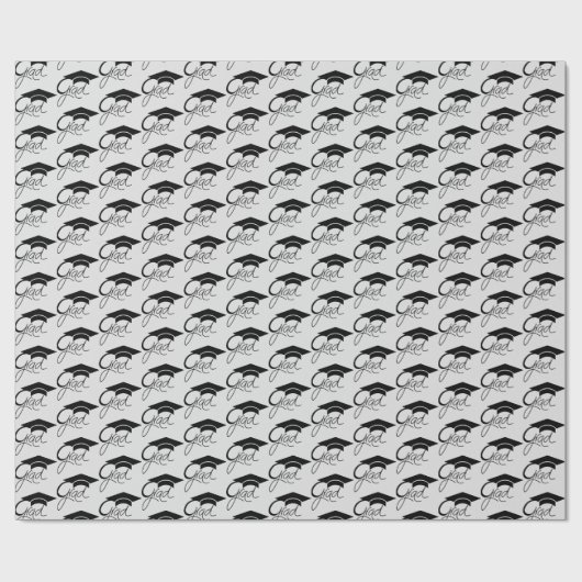 Papier Cadeau Grad Elegant noir de diplôme Cap (Plat)