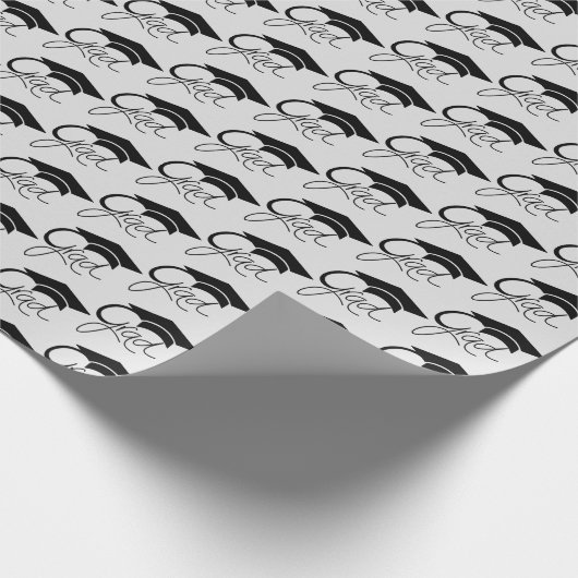 Papier Cadeau Grad Elegant noir de diplôme Cap (Coin)