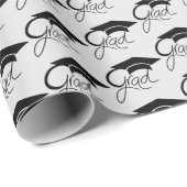 Papier Cadeau Grad Elegant noir de diplôme Cap (Coin rond)