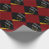 Papier Cadeau Grad Graduation Cadeau Maroon (Coin)