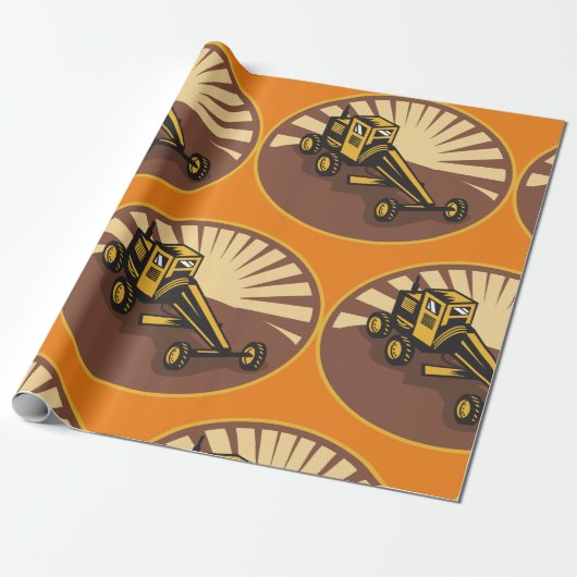 Papier Cadeau Grader rétro (Déroulé)
