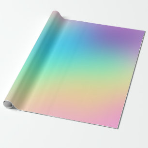 Papier Cadeau Gradient arc-en-ciel doux et prismatique