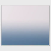 Papier Cadeau Gradient bleu et blanc personnalisable (Plat)