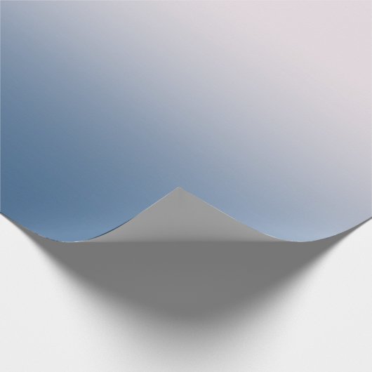 Papier Cadeau Gradient bleu et blanc personnalisable (Coin)