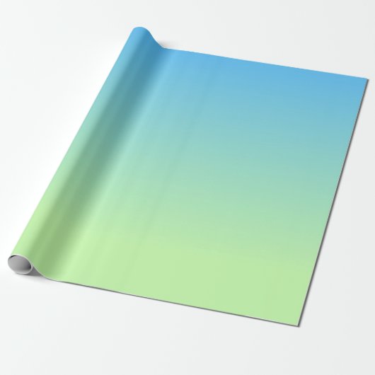 Papier Cadeau Gradient bleu et vert (Déroulé)