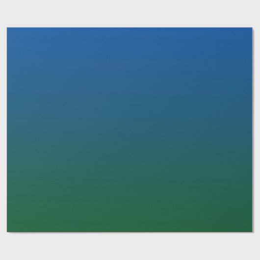 Papier Cadeau Gradient bleu-vert (Plat)