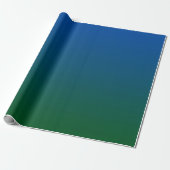 Papier Cadeau Gradient bleu-vert (Déroulé)