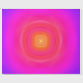 Papier Cadeau Gradient d'années '60 - jaune orange pourpre bleu (Plat)