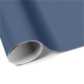Papier Cadeau gradient diagonal de la Sparkly Navy Blue Glitter  (Coin rond)
