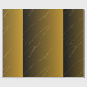 Papier Cadeau Gradient doré noir et Brown (Plat)