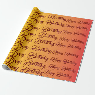 Papier Cadeau Gradient Fête d'anniversaire joyeuse