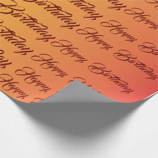 Papier Cadeau Gradient Fête d'anniversaire joyeuse (Coin)