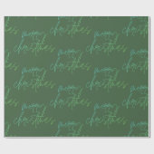 Papier Cadeau Gradient Joyeux Noël | Beautiful Green Elegant (Plat)