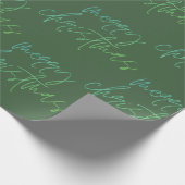 Papier Cadeau Gradient Joyeux Noël | Beautiful Green Elegant (Coin)