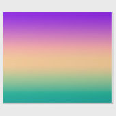 Papier Cadeau Gradient ombre green yellow pink purple soft blurr (Plat)