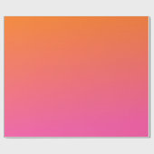 Papier Cadeau Gradient orange et rose (Plat)