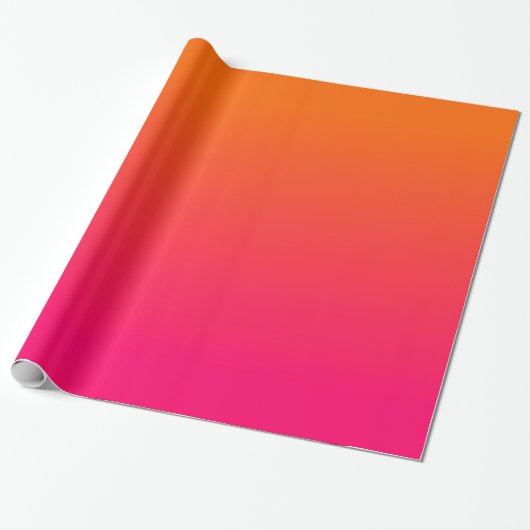 Papier Cadeau Gradient orange Fuchsia (Déroulé)