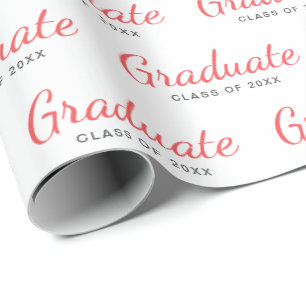 Papier Cadeau Graduate Classe de Simple Modernité Graduation