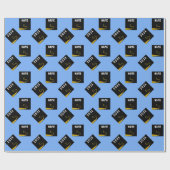 Papier Cadeau Graduation 2025 cadeau bleu clair (Plat)