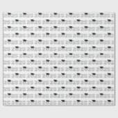 Papier Cadeau Graduation 2025 FÉLICITATIONS Sur Blanc (Plat)