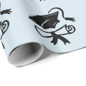 Papier Cadeau Graduation bleue (Coin rond)