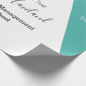 Papier Cadeau Graduation Cadeau envelopper Aqua et HAMbyWG blanc (Coin)