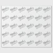 Papier Cadeau Graduation personnalisée | Année et nom simples (Plat)