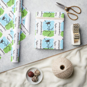 Papier Cadeau Graduation Runner Personnalisé © Enveloppement du 