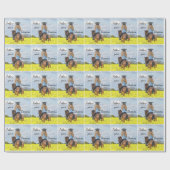 Papier Cadeau Graduation Western Girl On Horse (Plat)