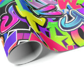 Papier Cadeau Graffiti (Coin rond)