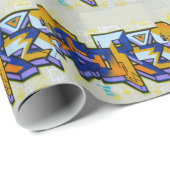 Papier Cadeau Graffiti (Coin rond)