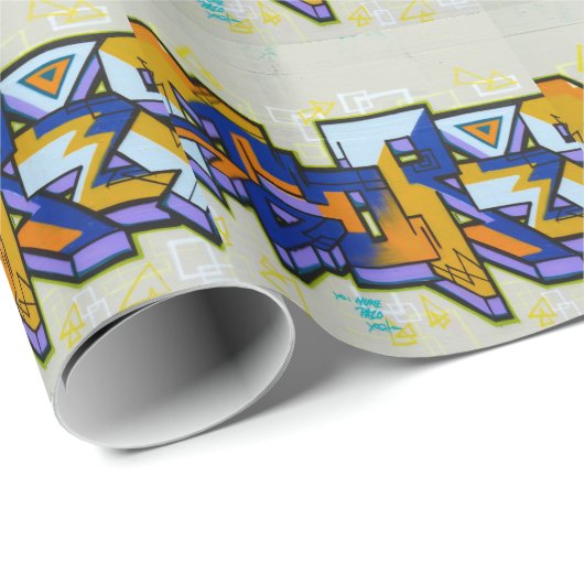 Papier Cadeau Graffiti (Coin rond)