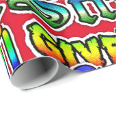 Papier Cadeau Graffiti Art papier d'enveloppement coloré (Coin rond)