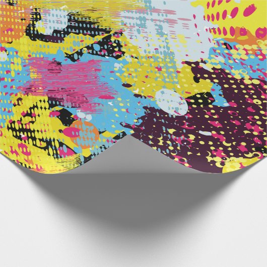Papier Cadeau Graffiti bright psychedelic seamless pattern (Coin)