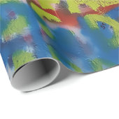 Papier Cadeau Graffiti coloré, (Coin rond)