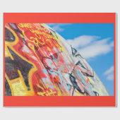 Papier Cadeau graffiti de planète (Plat)