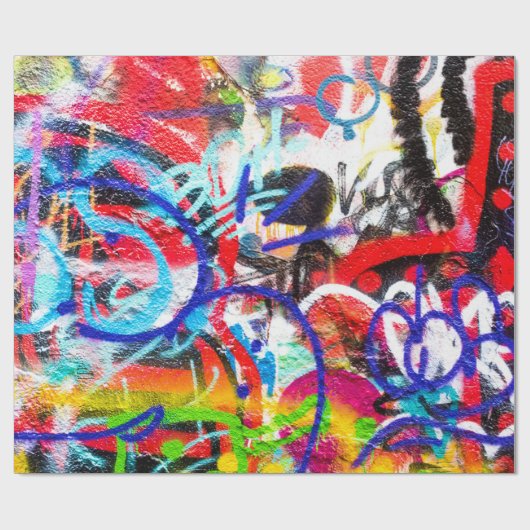 Papier Cadeau Graffiti fou (Plat)