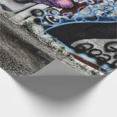 Papier Cadeau Graffiti gris rose crâne Urbain Street Wall Art (Coin)